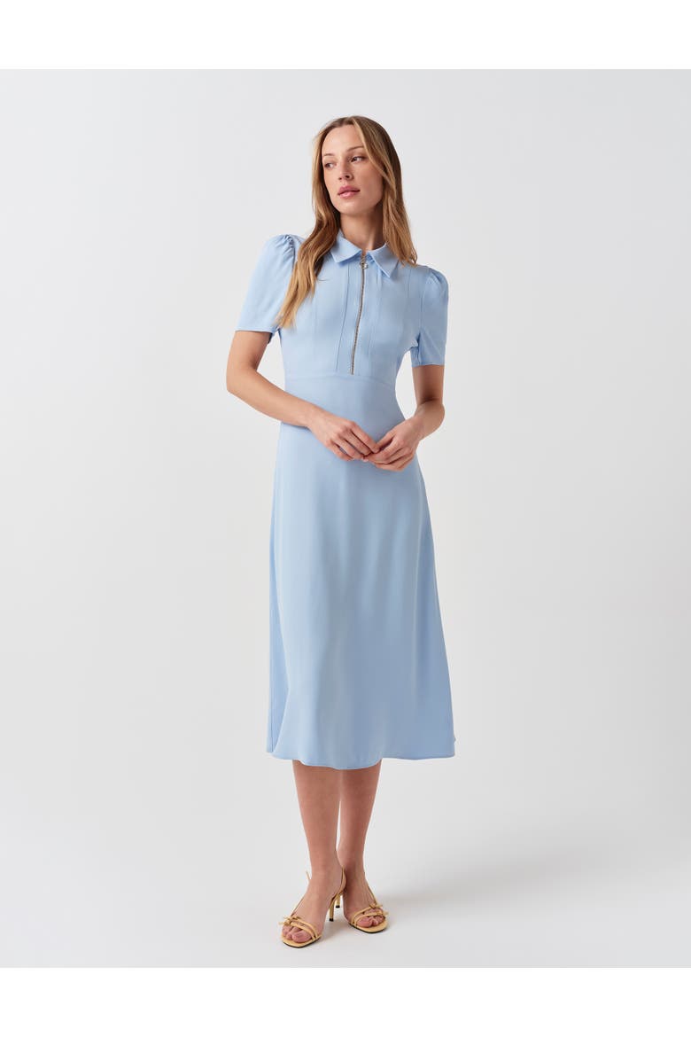 Haisley Collared Zip Front Midi Dress