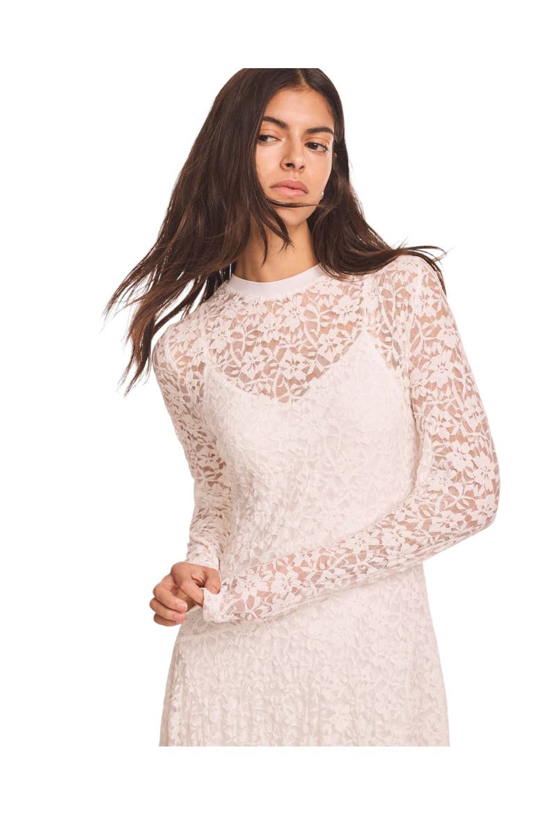 Lace Full Asymmetric Midi Dress