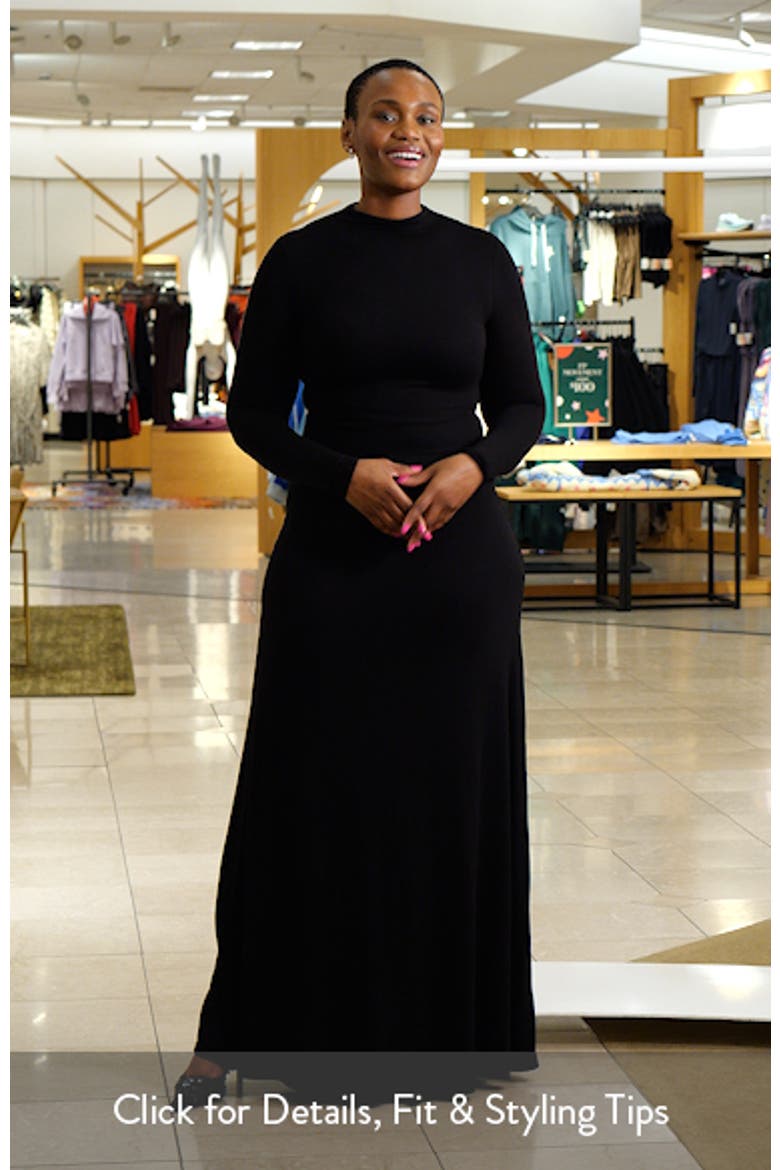 Funnel Neck Long Sleeve Dress