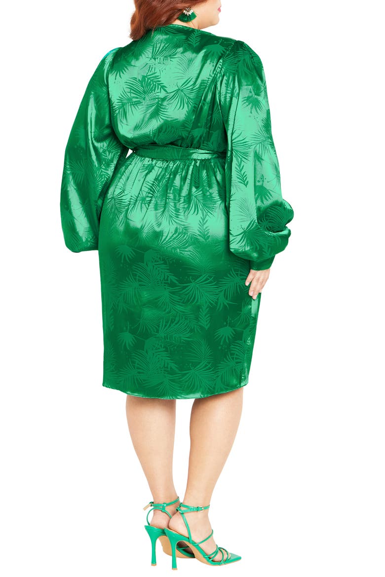 Sara Long Sleeve Faux Wrap Dress