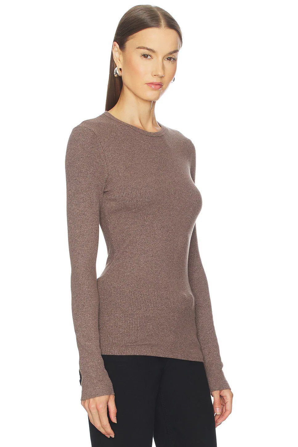 AGOLDE Delphi Slim Tee in Ceramic - Image 2