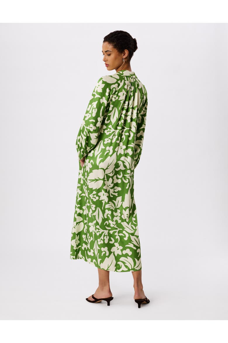 Floral Trapeze Shirt Dress