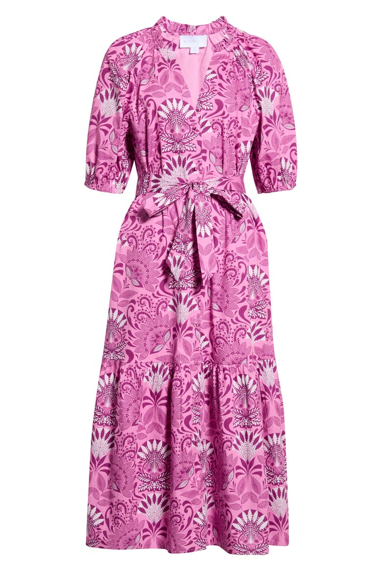 Wynette Belted Tiered Midi Dress