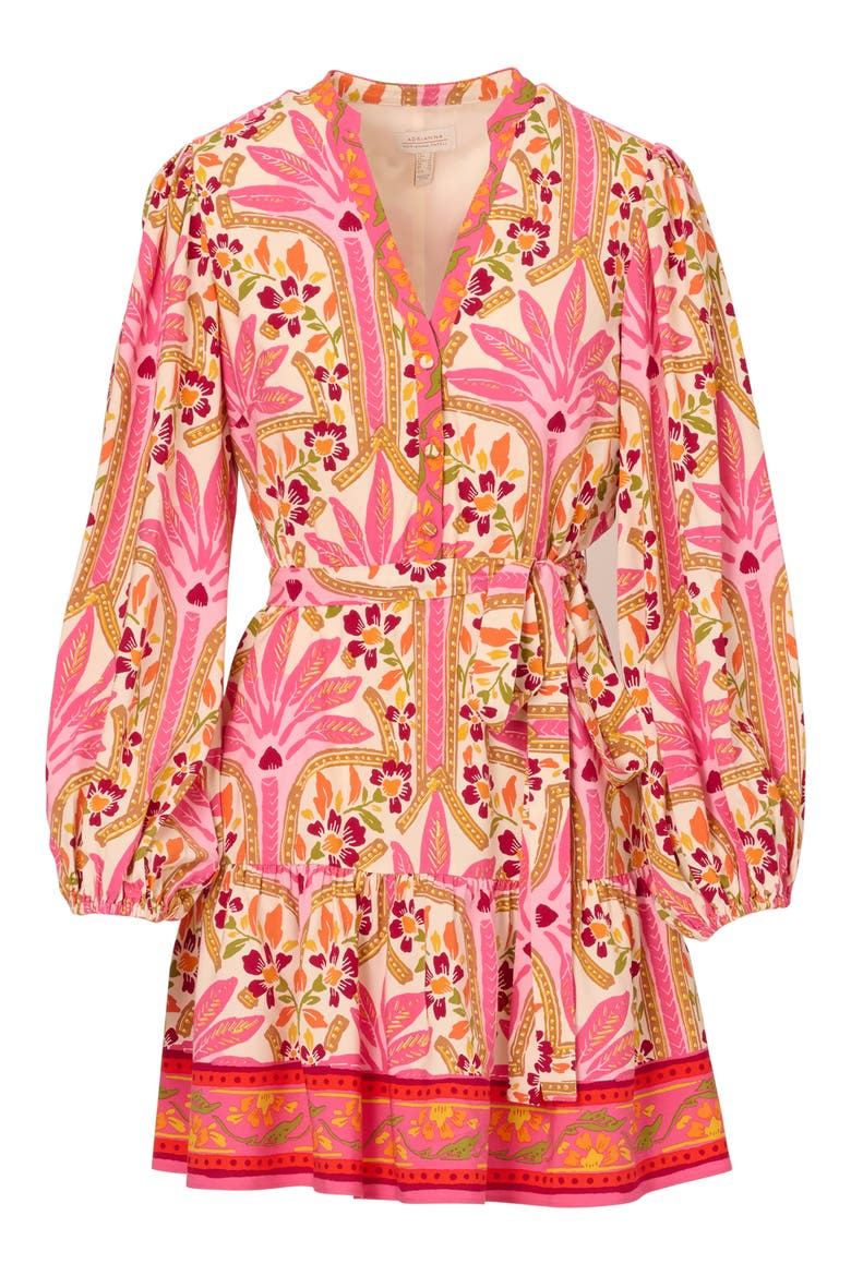 Printed Long Sleeve Dress