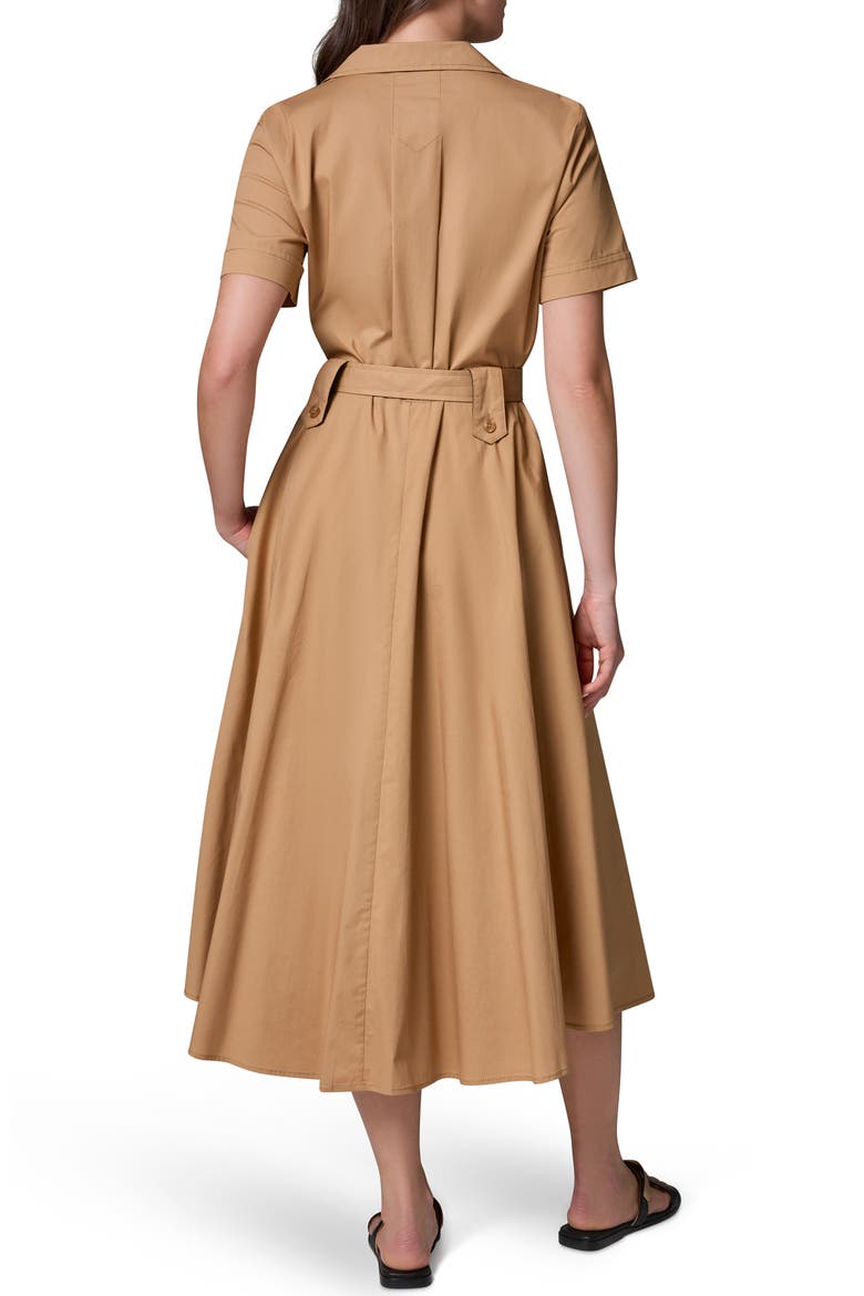 Short Sleeve Stretch Cotton Shirtdress