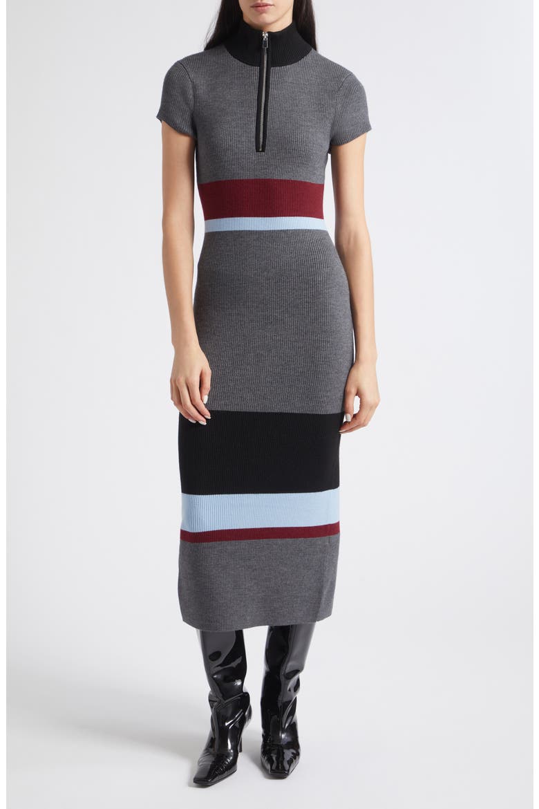 Dasha Mock Neck Rib Maxi Dress