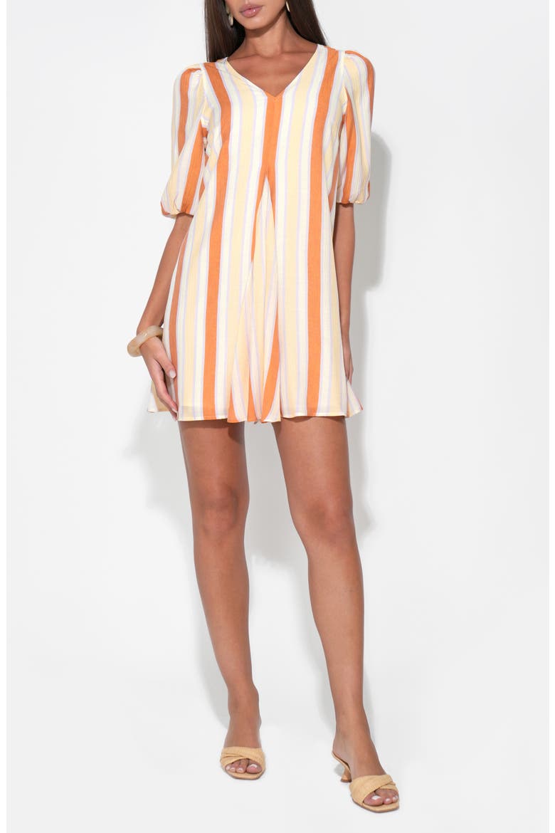Aurora Stripe Long Sleeve Minidress