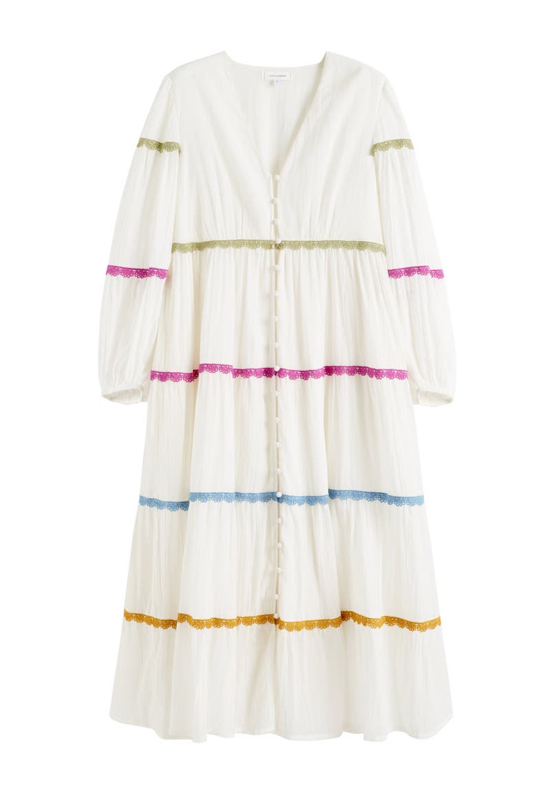 Cotton Rainbow Scallop Dress