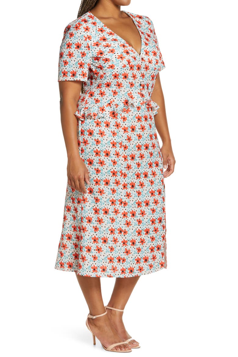 Harrie Floral Ruffle Sheath Dress