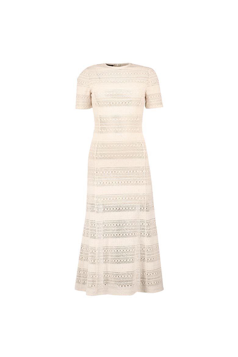 Midi Crochet Striped Dress
