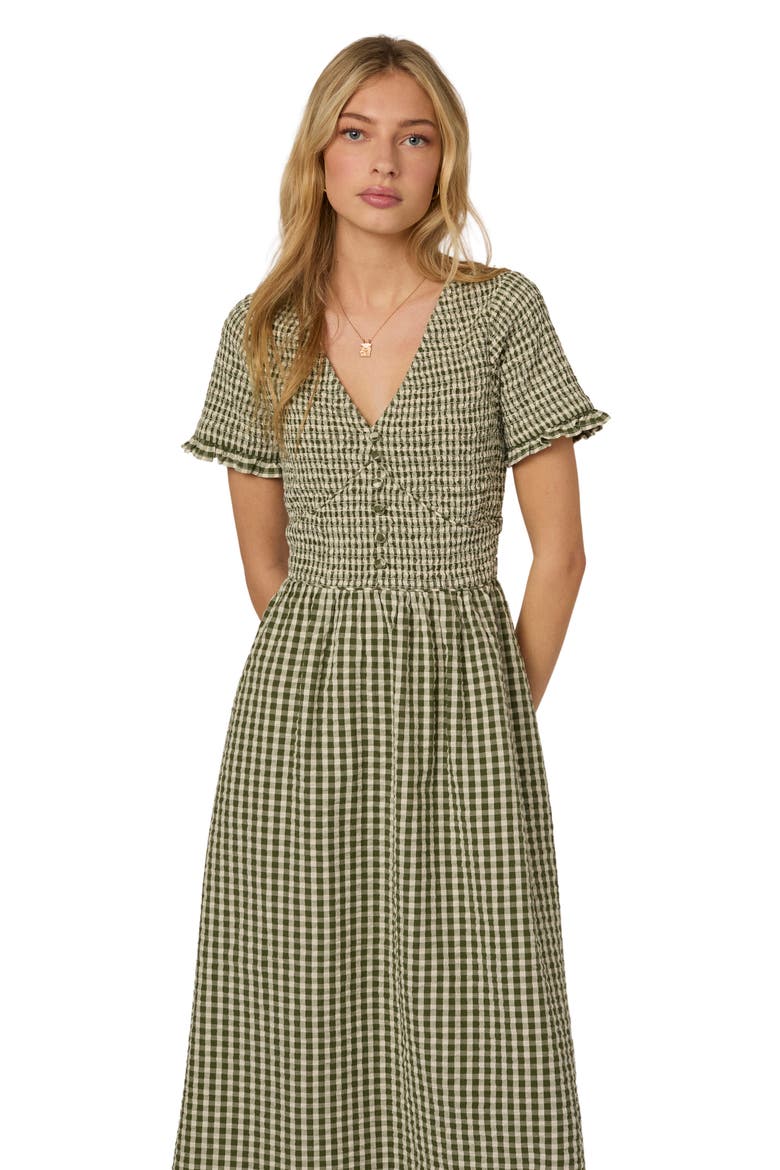 Eliza Check Midi Dress