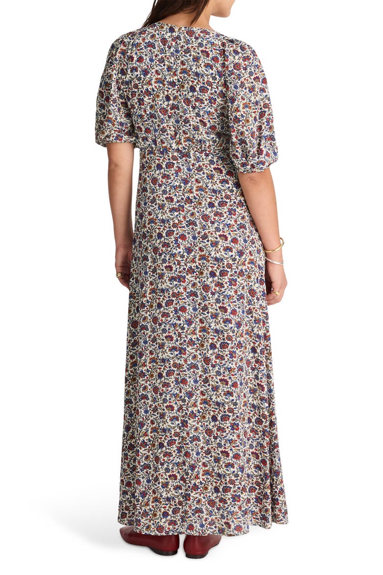 Puff Sleeve Empire Waist Maxi Dress