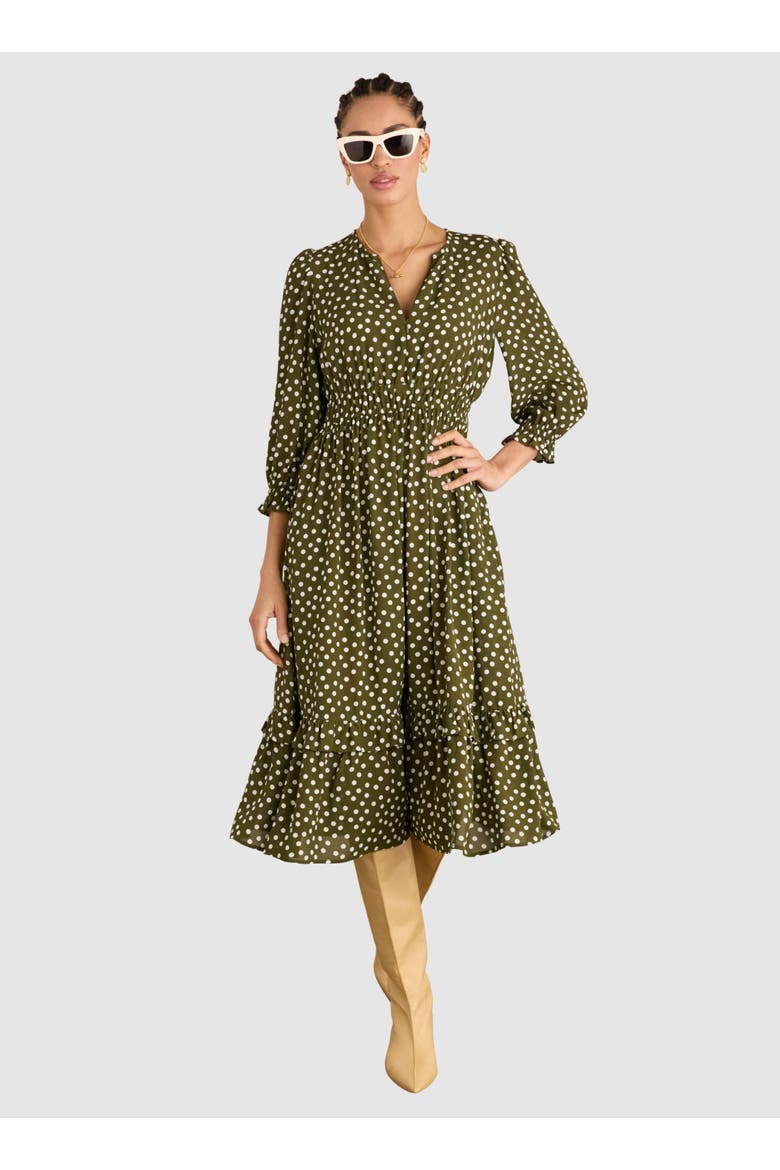 Christine Printed Midi Dress
