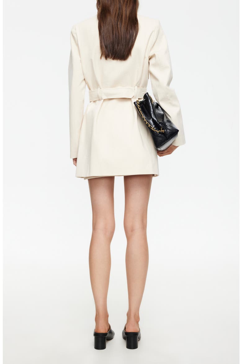 Steinway Belted Long Sleeve Blazer Minidress