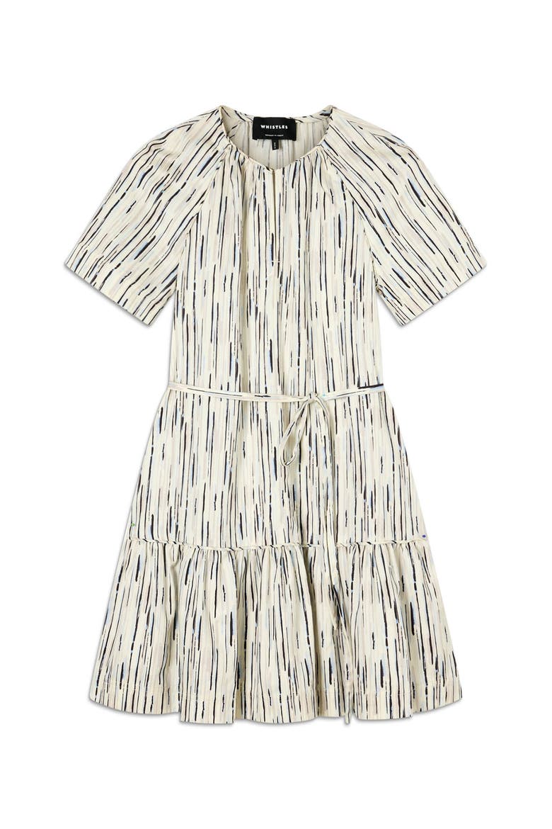 Abstract Stripe Short Dress