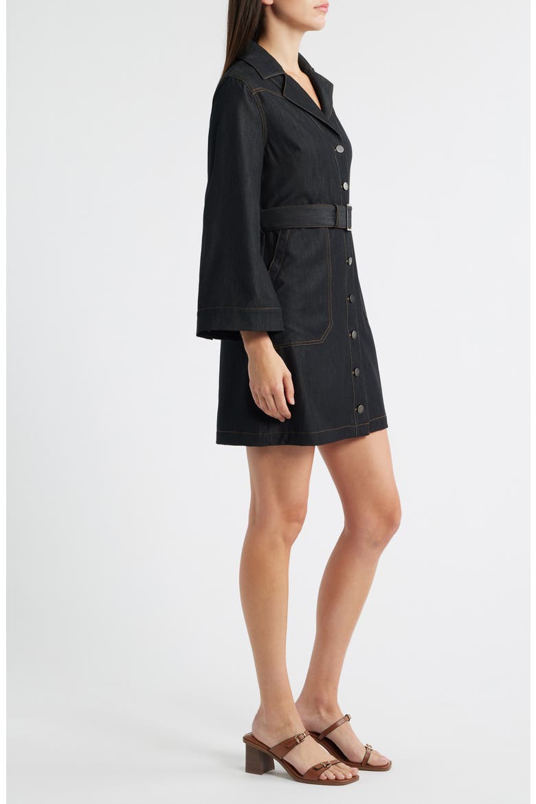 Franny Long Sleeve Denim Mini Shirtdress