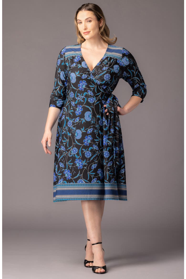 Beguiling Floral A-Line Wrap Dress