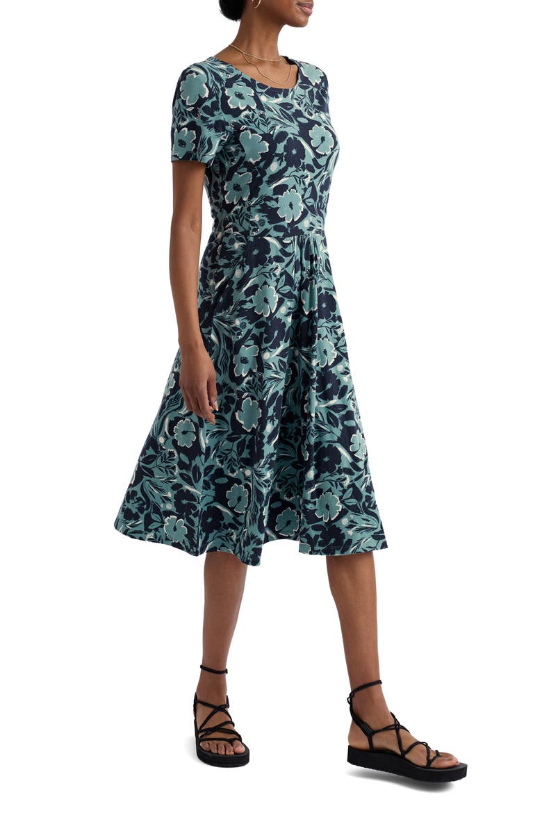 April Stretch Organic Cotton Fit & Flare Dress