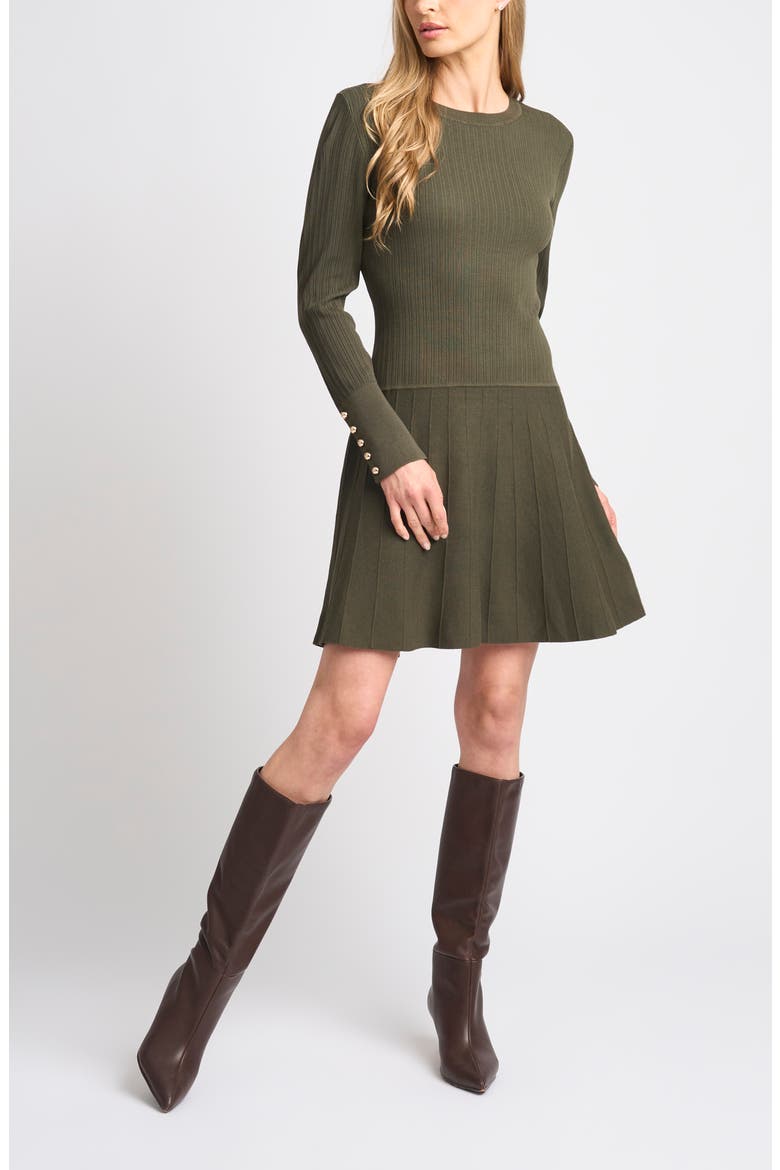 Karla Button Cuff Minidress