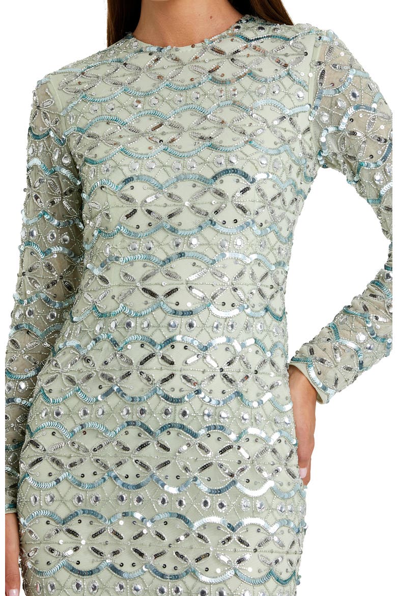 Long sleeve Embellished Dress