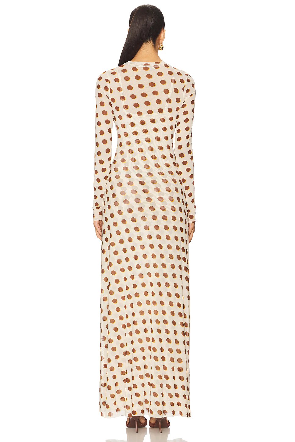 AFRM Paola Dress in Gold Halo Dot - Image 3