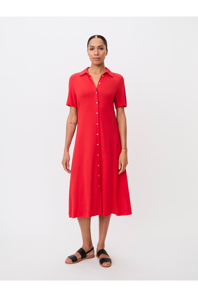 MaNirithis Button-Front Shirt Midi Dress