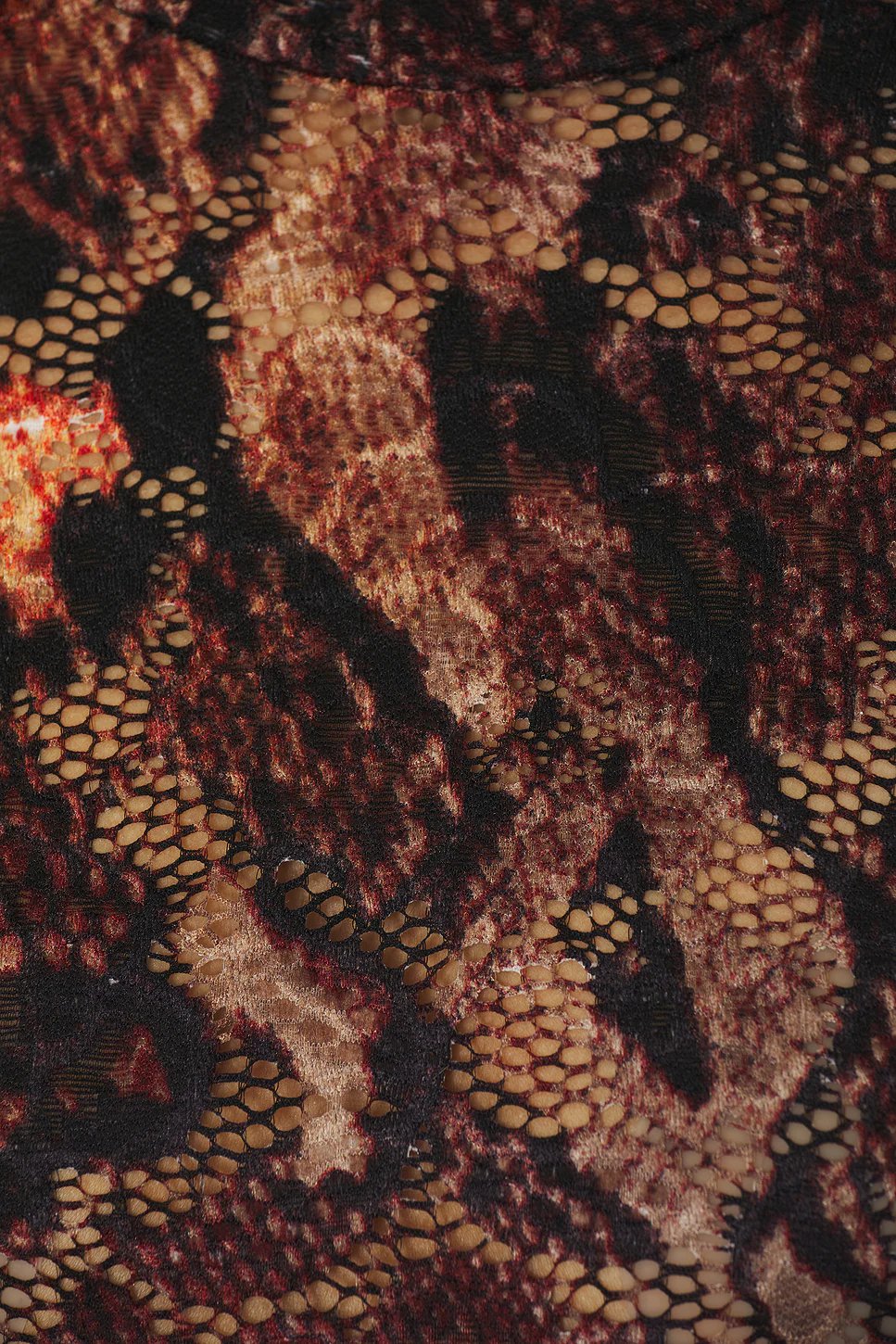 AFRM Kaylee Crochet Lace Top in Umber Snake - Image 5