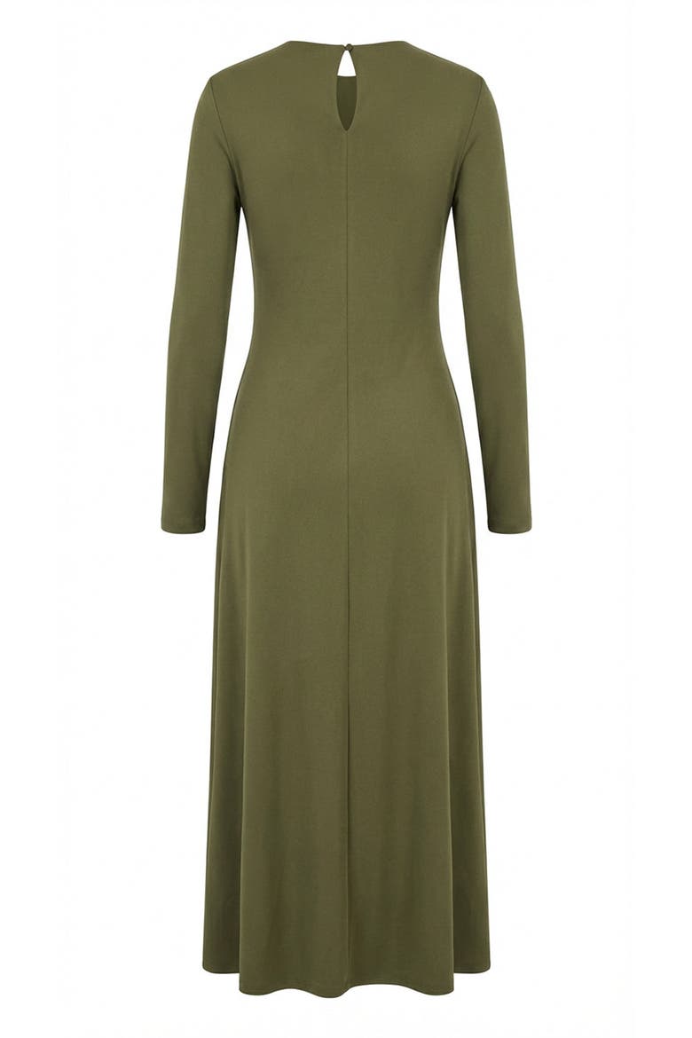 Gascon Crew Neck Long Sleeve Knit Midi Dress