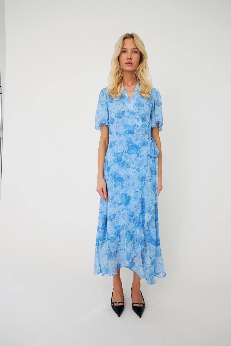 Lineacras Floral Wrap Midi Dress