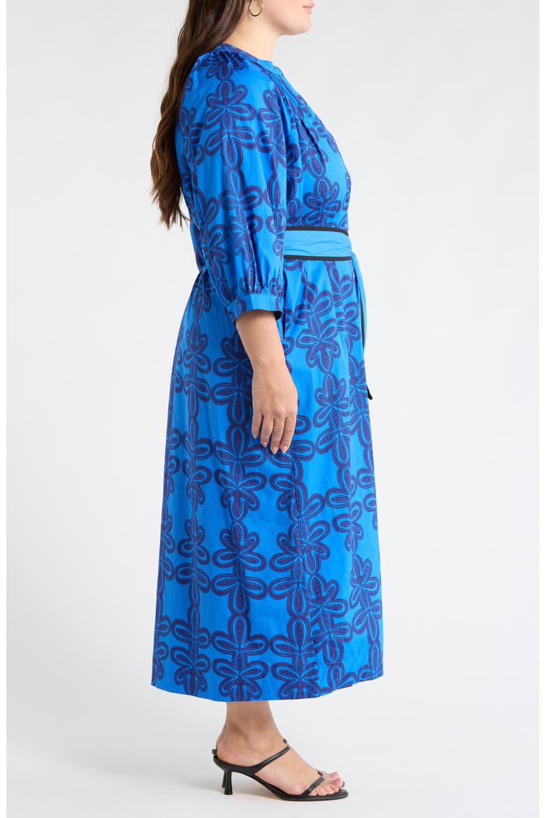 Romery Puff Sleeve Cotton Maxi Dress
