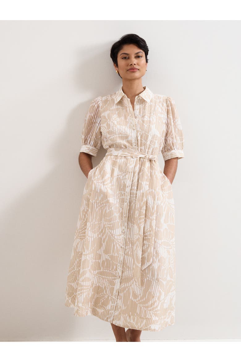 Delphine Belted Midi Shirt Dress