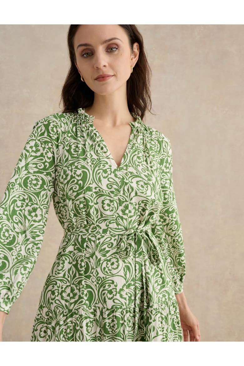 Amaris Printed Shirred Waist Dress