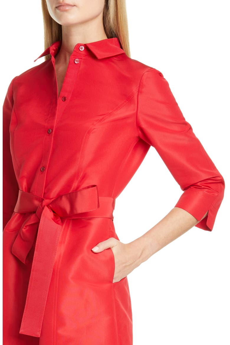 Belted Silk Shirtdress