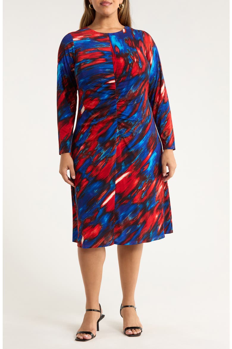 Ruched Long Sleeve Dress