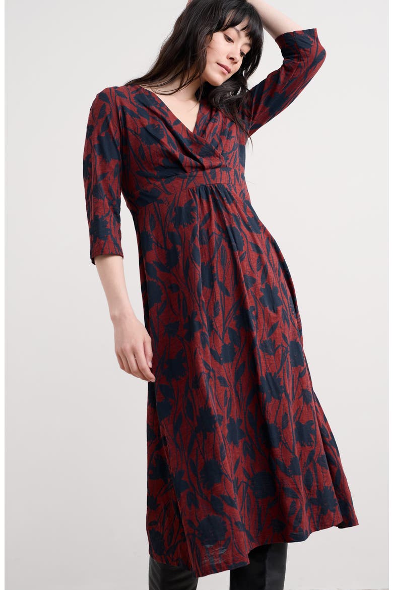 Chapelle Floral Organic Cotton Jersey Midi Dress
