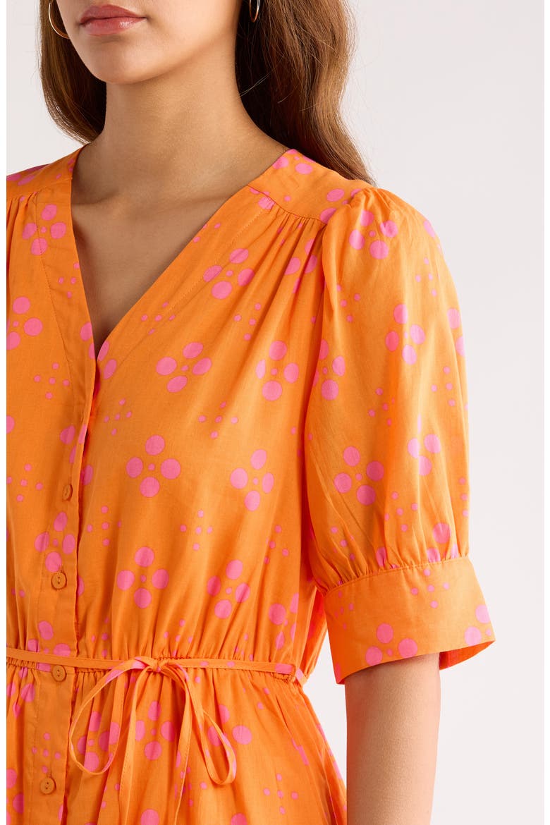 Donna Dot Elanie Button Midi Dress