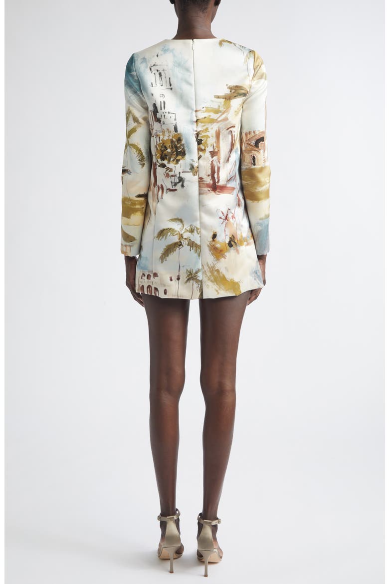 Dominican Landscape Long Sleeve Minidress