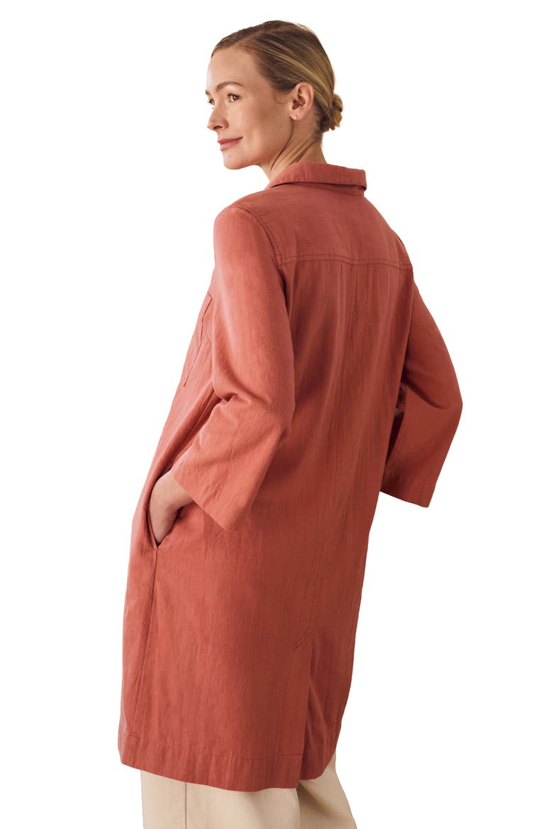 Placket Detail Knee Length Dress
