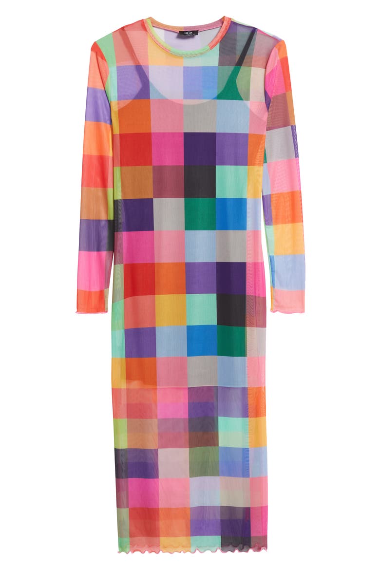 Mad About You Long Sleeve Mesh Midi Dress