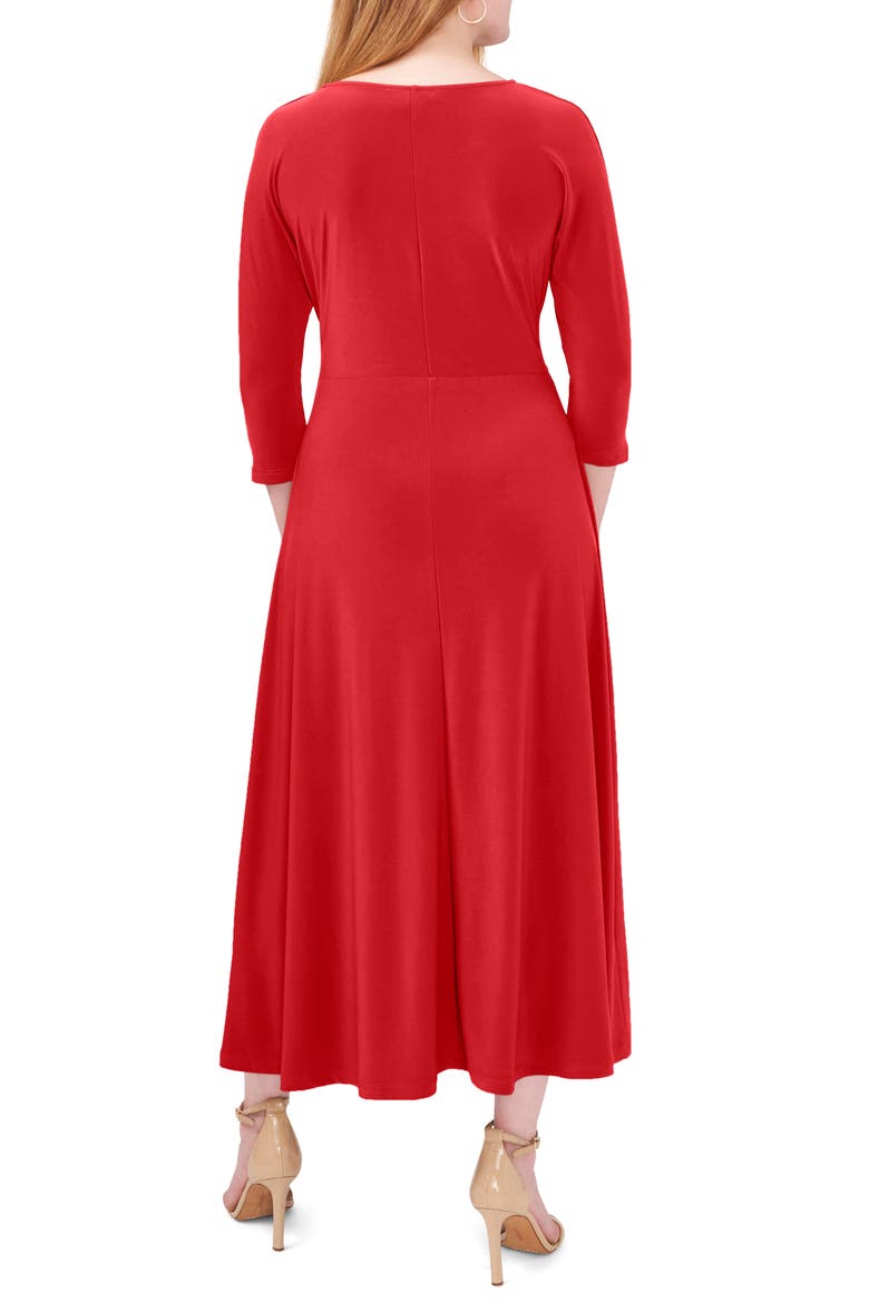 Tie Waist Jersey Midi Dress