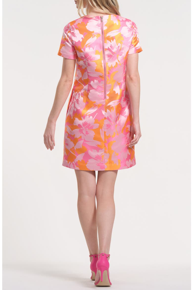 Floral Satin Brocade Minidress