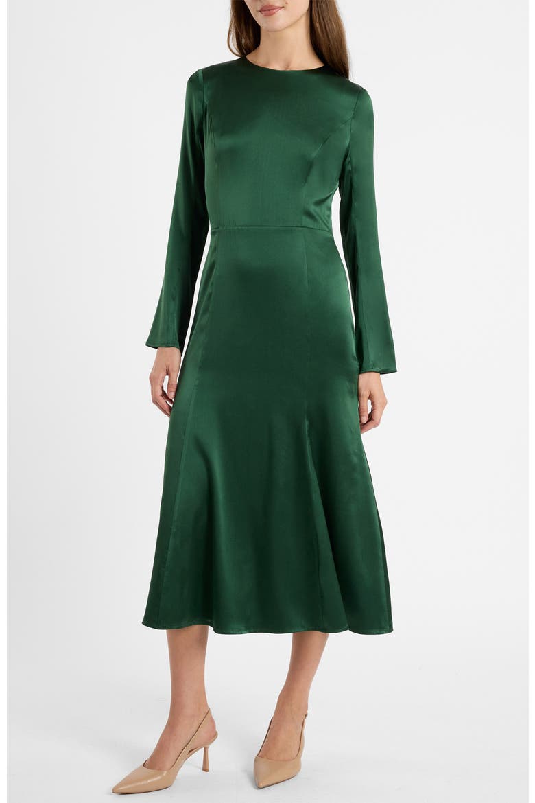 Melara Midi Dress in Stretch Silk Crepe de Chine
