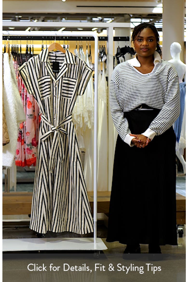 Portia Stripe Maxi Shirtdress
