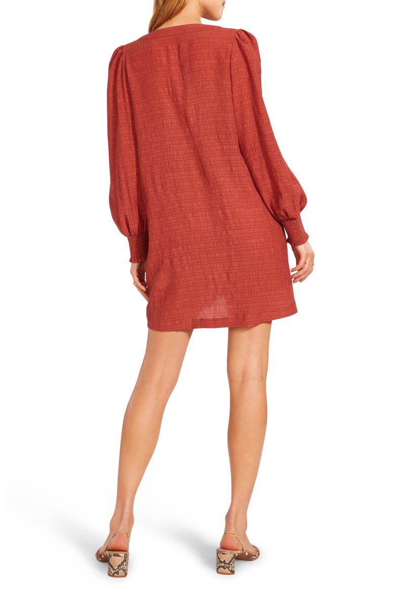 BB Dakota x Steve Madden Ruston Textured Long Sleeve Shift Minidress