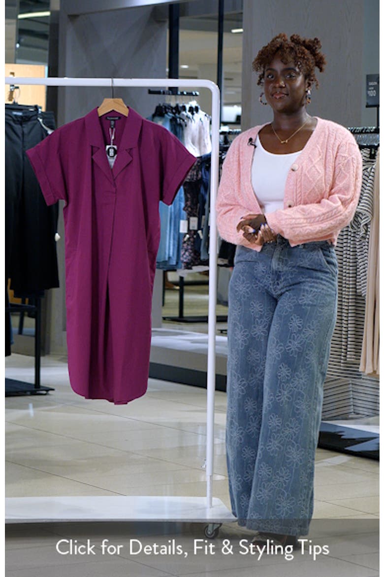 Stretch Poplin Shirtdress