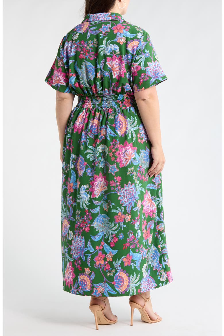 Elara Floral Marisy Collared Shirtdress
