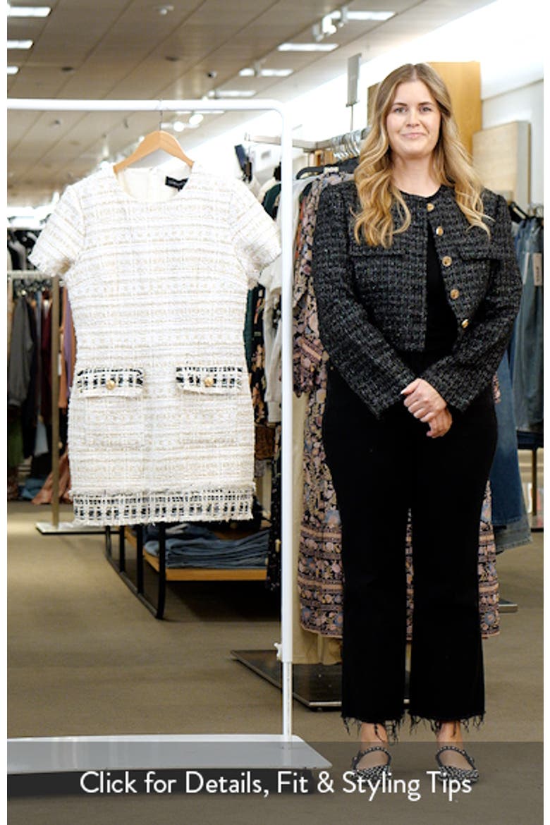 Fringe Tweed Minidress