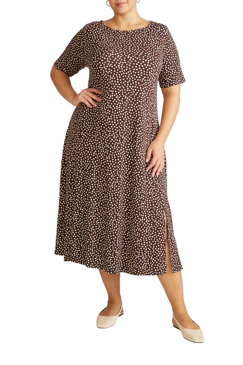 Serena Short Sleeve Jersey Midi Dress
