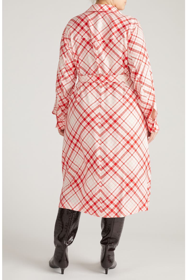 Cooling Long Sleeve Stretch Cupro Blend Shirtdress