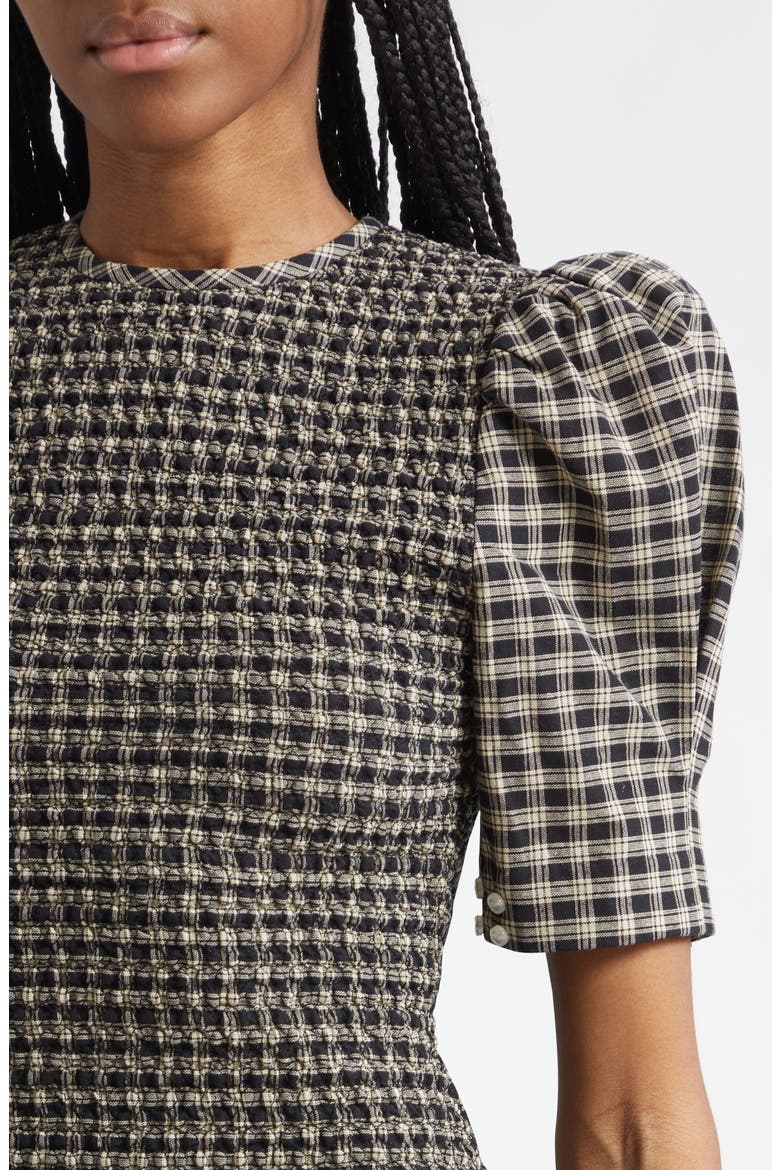 Gender Inclusive Imelda Smocked Plaid Midi Dress